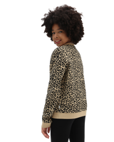 The Vans Girls Girls Leopard Spot Sweatshirt in Taos Taupe