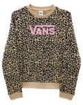 The Vans Girls Girls Leopard Spot Sweatshirt in Taos Taupe