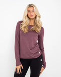 Luxury Crew T-Shirt in Elderberry Heather