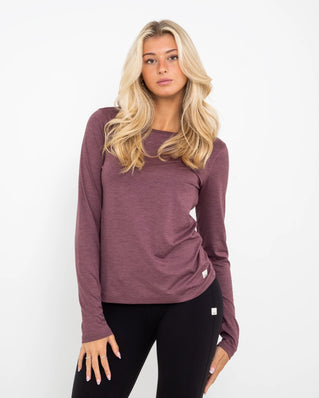 Luxury Crew T-Shirt in Elderberry Heather