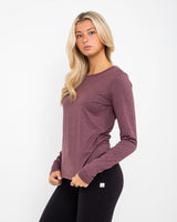 Luxury Crew T-Shirt in Elderberry Heather