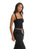 The Vuori Womens Elevation Square Neck Vest in Black Heather