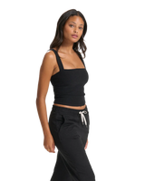 The Vuori Womens Elevation Square Neck Vest in Black Heather