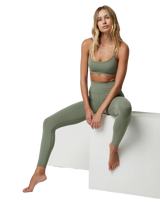 The Vuori Womens All The Feels Bra in Pistachio