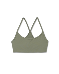 The Vuori Womens All The Feels Bra in Pistachio