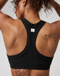 Elevation Racer Bra in Black Heather