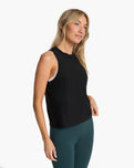 The Vuori Womens Energy Tank Top in Black