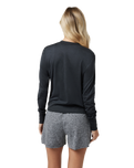 The Vuori Womens Daydream Sweatshirt in Black Heather