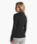 The Vuori Womens Halo Essential Half Zip Sweatshirt in Black Heather