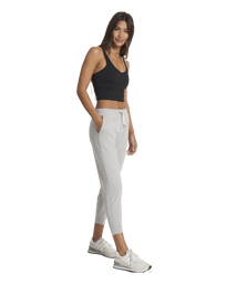 The Vuori Womens Performance Joggers in Pale Grey Heather