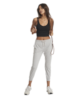 The Vuori Womens Performance Joggers in Pale Grey Heather