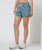 The Vuori Womens Halo Performance Short 2.0 in Smoke Blue Heather