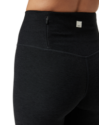 The Vuori Womens Clean Elevation Leggings in Black Heather