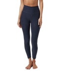 The Vuori Womens Clean Elevation Leggings in Midnight Heather