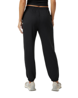 The Vuori Womens Boyfriend Joggers in Black Heather