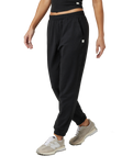 The Vuori Womens Boyfriend Joggers in Black Heather