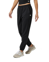 The Vuori Womens Boyfriend Joggers in Black Heather