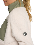 The Vuori Womens Cozy Sherpa Fleece Jacket in Dune