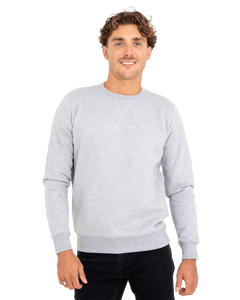 The Salt Water Seeker Mens Block Art Sweatshirt in Athletic Heather