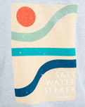 The Salt Water Seeker Mens Block Art Sweatshirt in Athletic Heather