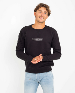 The Salt Water Seeker Mens Cove Sweatshirt in Black