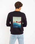 The Salt Water Seeker Mens Cove Sweatshirt in Black