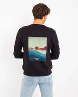 The Salt Water Seeker Mens Cove Sweatshirt in Black