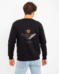 The Salt Water Seeker Mens Shutter Sweatshirt in Black