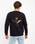 The Salt Water Seeker Mens Shutter Sweatshirt in Black