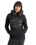 The Superdry Womens Vintage Logo Luster Hoodie in Black