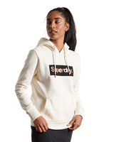 The Superdry Womens Core Logo Patina Hoodie in Cream