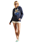 The Superdry Womens Vintage Itago Hoodie in Lauren Navy