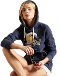 The Superdry Womens Vintage Itago Hoodie in Lauren Navy