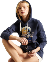 The Superdry Womens Vintage Itago Hoodie in Lauren Navy