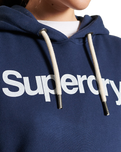 The Superdry Womens Core Logo Hoodie in Navy