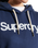 The Superdry Womens Core Logo Hoodie in Navy