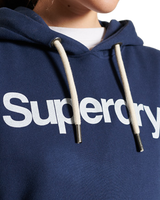 The Superdry Womens Core Logo Hoodie in Navy