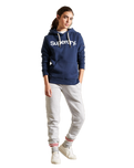 The Superdry Womens Core Logo Hoodie in Navy