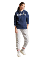 The Superdry Womens Core Logo Hoodie in Navy