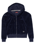 The Superdry Womens Vintage Crop Zip Hoodie in Navy