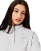 The Superdry Womens Henley 1/4 Zip Sweatshirt in Grey