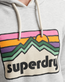 The Superdry Womens Vintage 90's Terrain Hoodie in Glacier Grey Marl