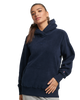 The Superdry Womens Code SL Fleece OS Hoodie in Deep Navy