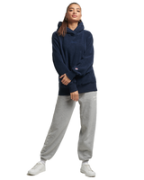 The Superdry Womens Code SL Fleece OS Hoodie in Deep Navy