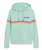 The Superdry Womens Rainbow Stripe Logo Hoodie in Grey Green