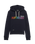 The Superdry Womens Rainbow Logo Graphic Hoodie in Darkest Navy