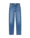 The Wrangler Womens Mom Straight Jeans in Smoke Sea