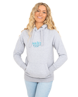 The Born by the Sea Womens Salty Hoodie in Grey Melange