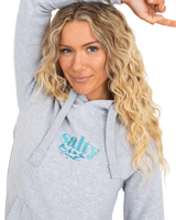 The Born by the Sea Womens Salty Hoodie in Grey Melange