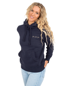 The Born by the Sea Womens Salty Surfer Hoodie in French Navy